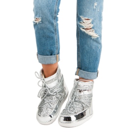 Muodikkaat hopeiset lumikengät harmaa 1