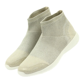 American Club Amerikkalaiset urheilukengät naisille 17044 beige hopea keltainen 3