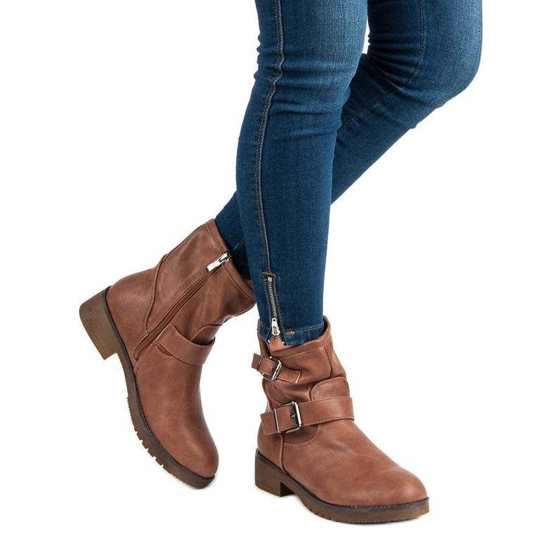 Encor Ruskeat biker -saappaat 1