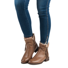 Forever Folie Lämpimät naisten saappaat ruskea 1