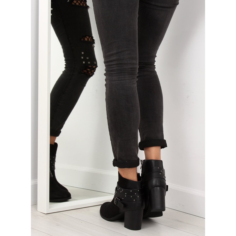 Saappaat vakaalla kantapäällä musta G-36 Black 2