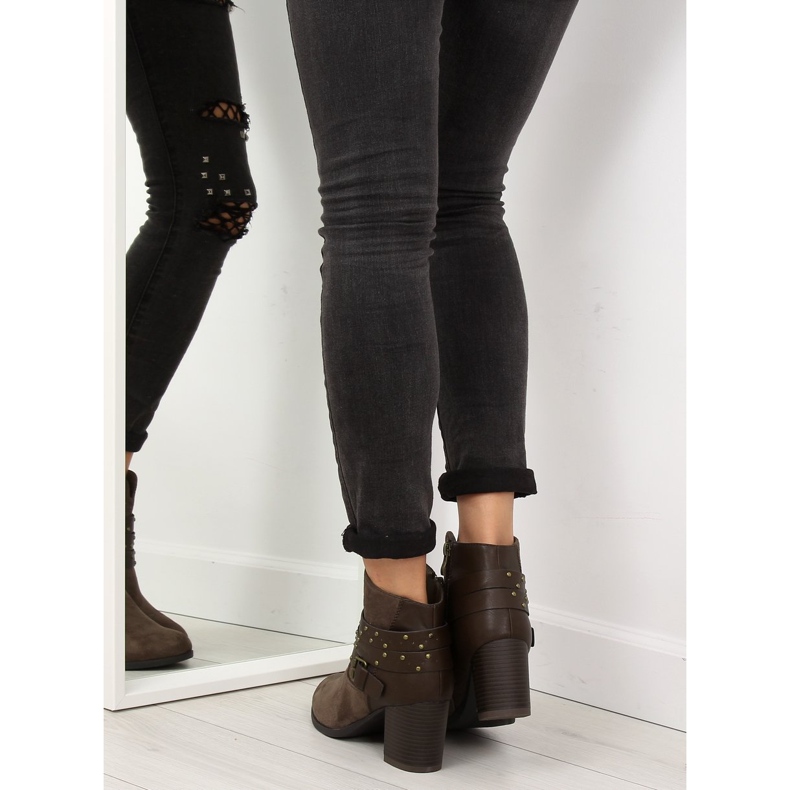 Ruskeat G-36 Taupe -kengät vakaalla kantapäällä 2