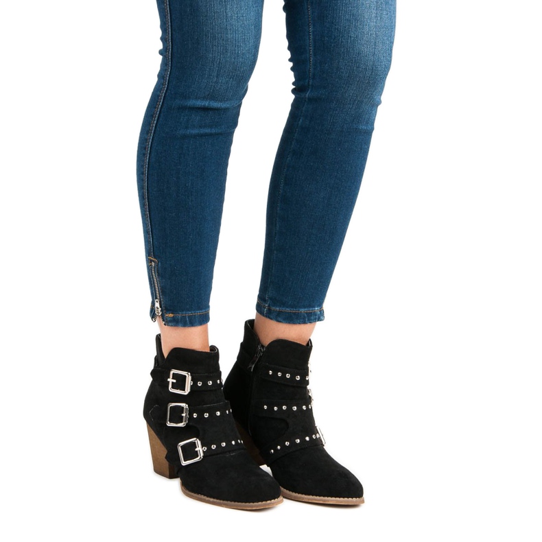 Rento korkeakorkoiset nilkkurit musta 1