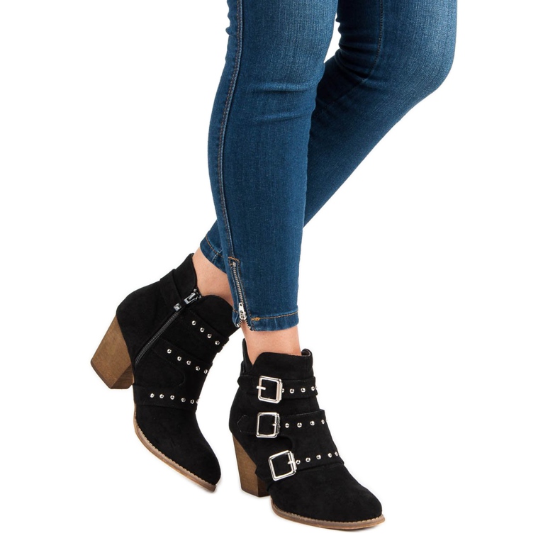 Rento korkeakorkoiset nilkkurit musta 2