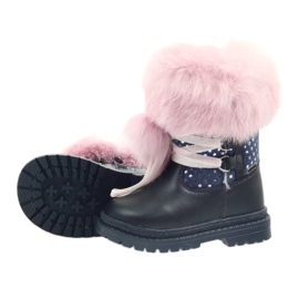 Bartek Tyttöjen nahkasaappaat turkisilla 216390-013 sininen 4