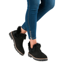 Forever Folie Liukuvat mokkanahkaiset nilkkurit musta 2