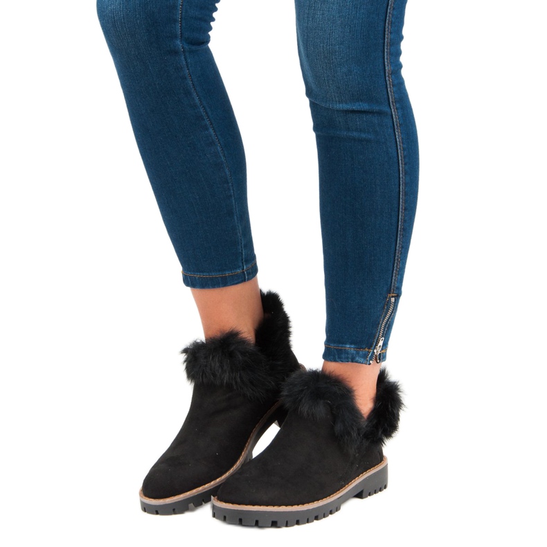 Forever Folie Liukuvat mokkanahkaiset nilkkurit musta 1