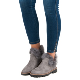 Forever Folie Liukuvat mokkanahkaiset nilkkurit harmaa 1