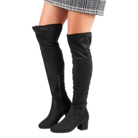 Seastar Mokkanahkaiset polvisaappaat musta 2