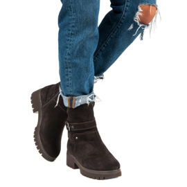 Lämpimät nahkakengät ruskea 2