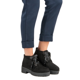 Nio Nio Tyylikkäät matalat saappaat musta 2