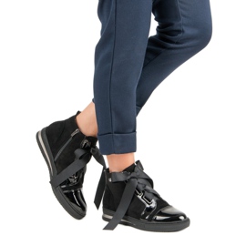 Filippo Tyylikkäät lenkkarit nilkan yläpuolella musta 2