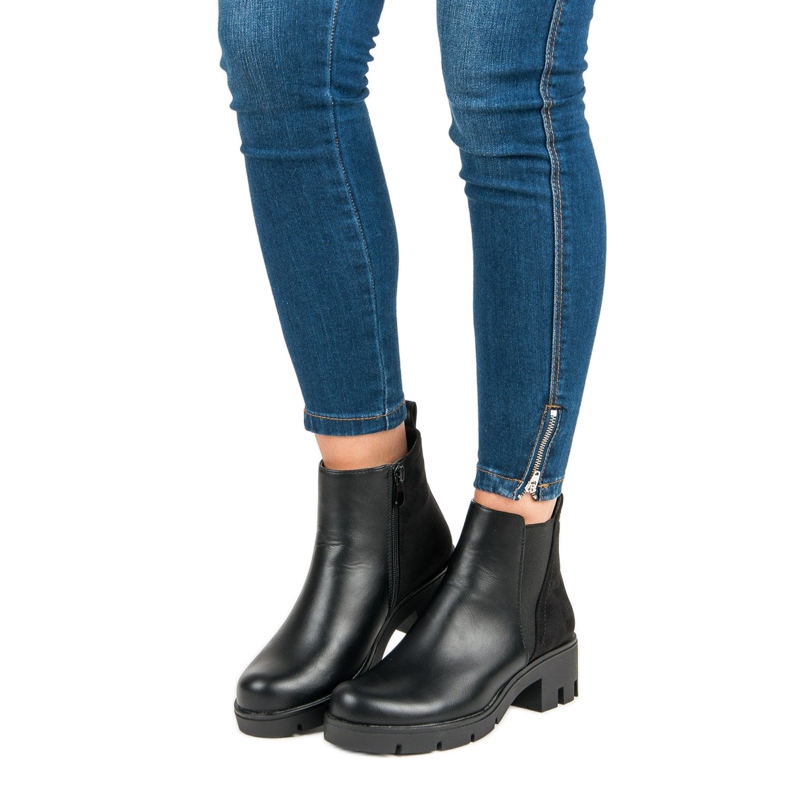 Lucky Shoes Mukavat syksyiset saappaat musta 1