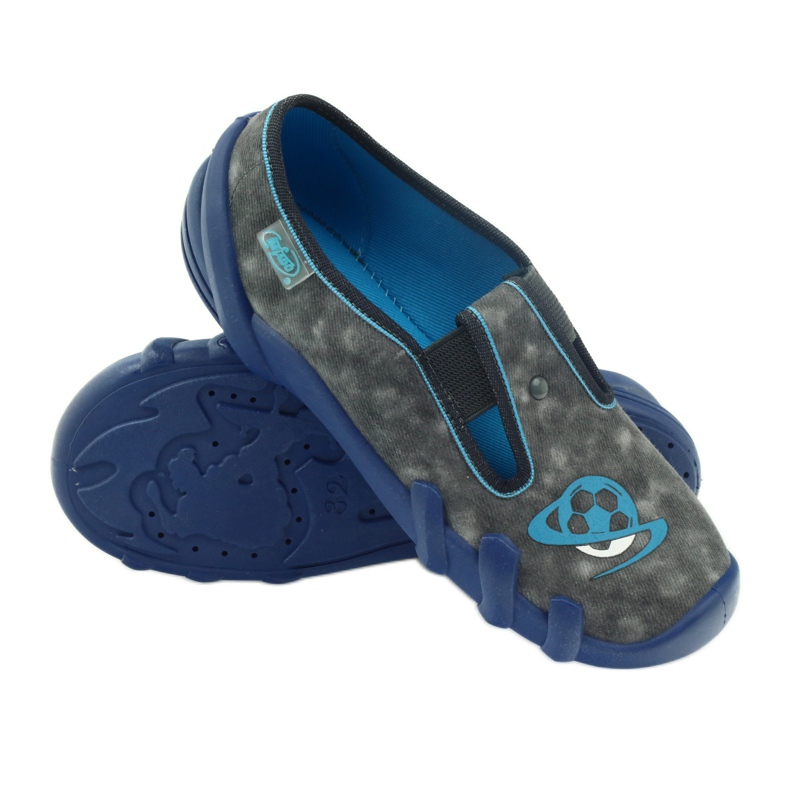 Befado lasten kengät tohvelit 290y163 sininen harmaa 3