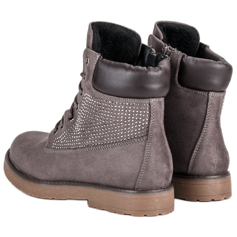 Bestelle Suede Trappers On A Slider harmaa 2