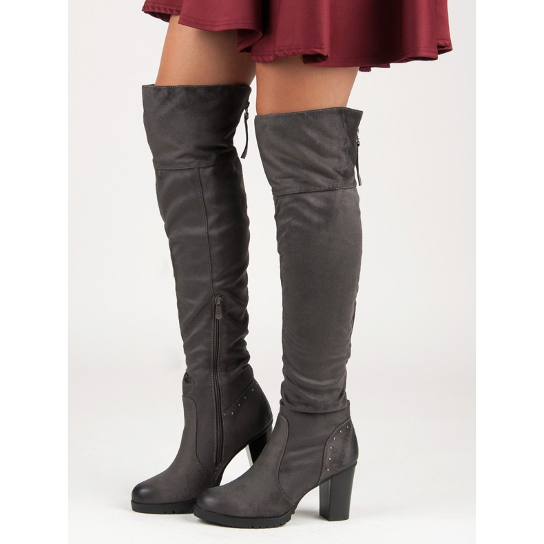 VINCEZA rento naisten saappaat harmaa 1