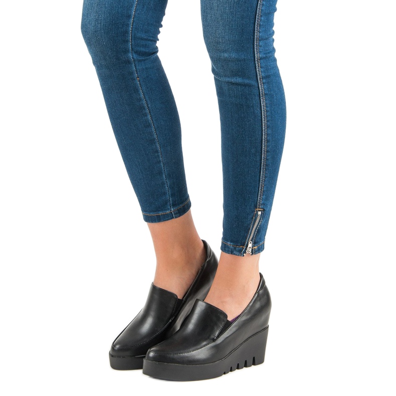 J. Star Tyylikkäät kiilakengät musta 1