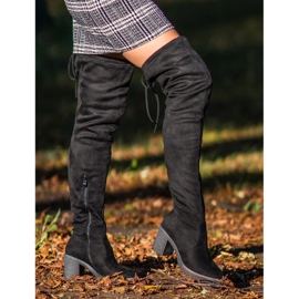 Seastar Korkeat mokkanahkasaappaat musta 2