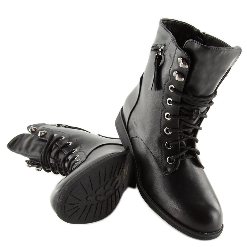 Nauhalliset saappaat musta workery 168-177 musta 1