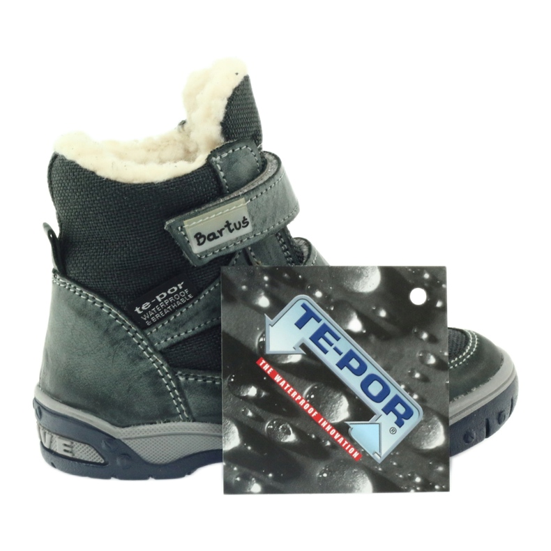 Nahkakengät Bartuś -kalvokenkällä harmaa 5