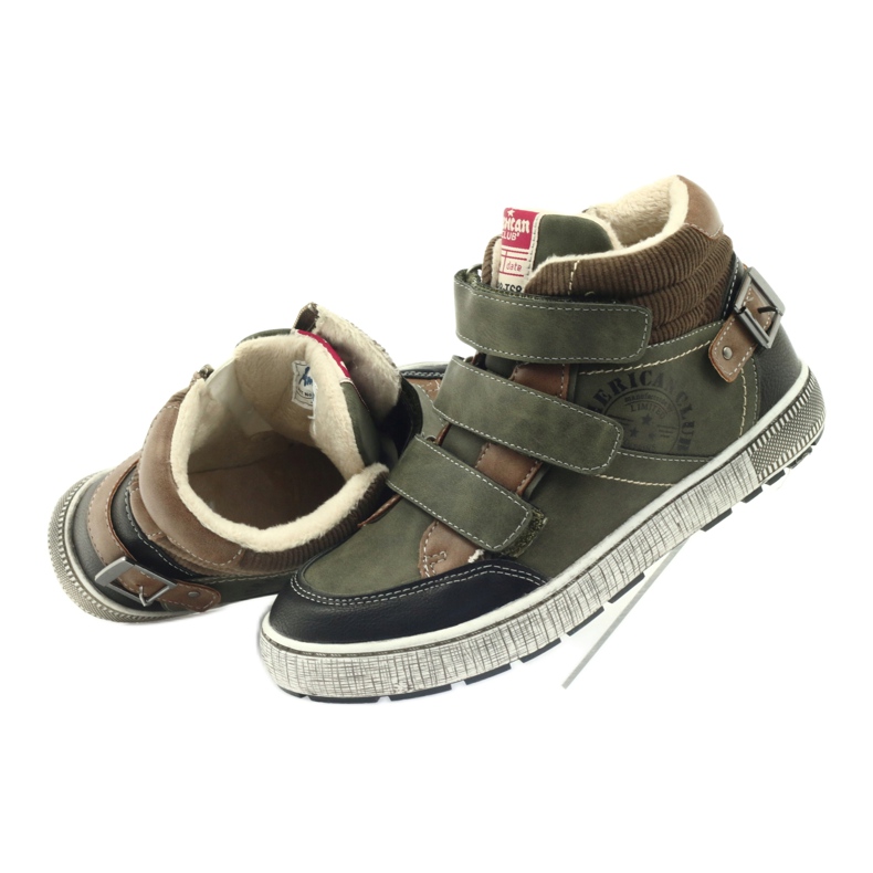 American Club vihreät talviurheilukengät 17779 musta ruskea 4