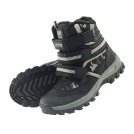 American Club Amerikkalaiset saappaat bootees -talvikengät 87433 musta valkoinen harmaa 4