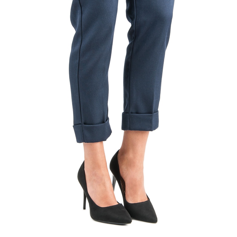 Mokkanahkaiset korkokengät musta 1