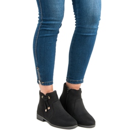 Top Shoes Matalat nilkkurit vetoketjulla musta 1