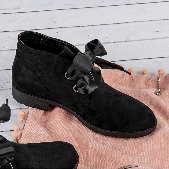 Seastar Mokkanahkanauhakengät musta 2