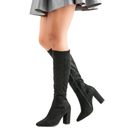 Small Swan Suede korkokengät musta 2