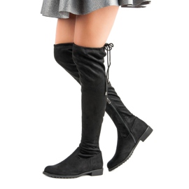 Bello Star Mustat saappaat polven yläpuolella 2