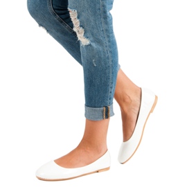 Top Shoes Lakatut ballerinat valkoinen 2
