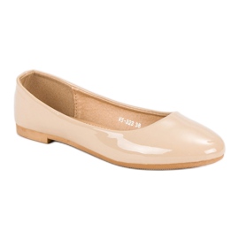 Top Shoes Lakatut ballerinat ruskea 1