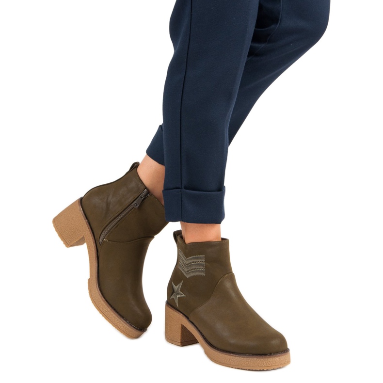 Kylie Sotilaalliset naisten saappaat vihreä 1