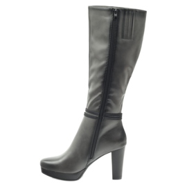 M.Daszyński Saappaat postitse Daszyński AM61 musta harmaa 2