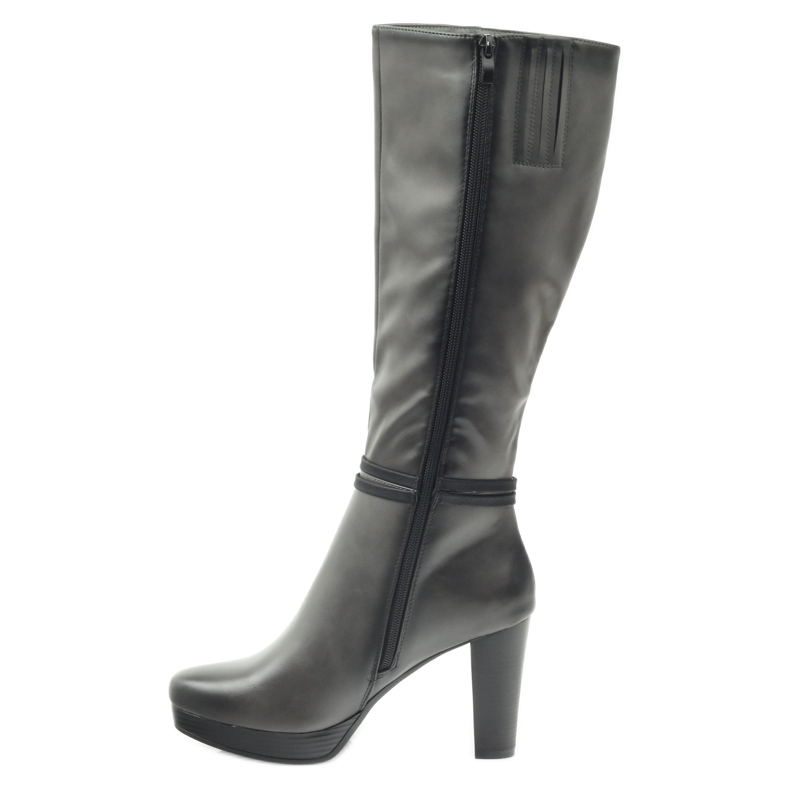 M.Daszyński Saappaat postitse Daszyński AM61 musta harmaa 2