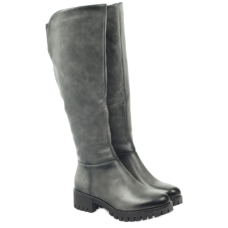 M.Daszyński Saappaat paksulla pohjalla Daszyński MR1813 harmaa 3