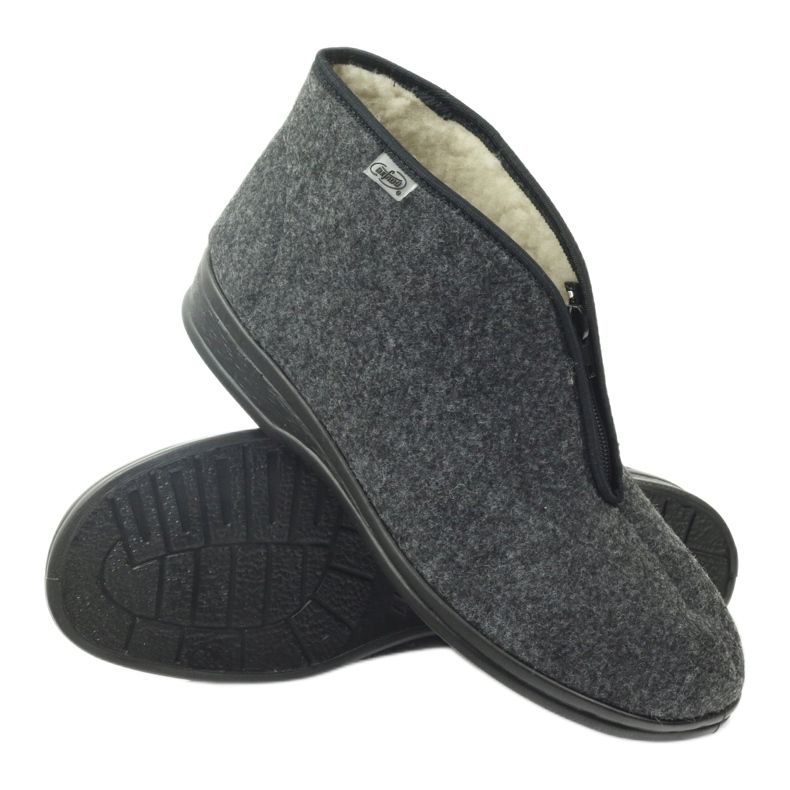 Befado miesten kengät lämpimät tossut 100M047 harmaa 2