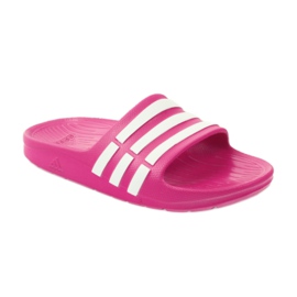 Adidas Duramo Slide K Jr G06797 tossut valkoinen vaaleanpunainen 1