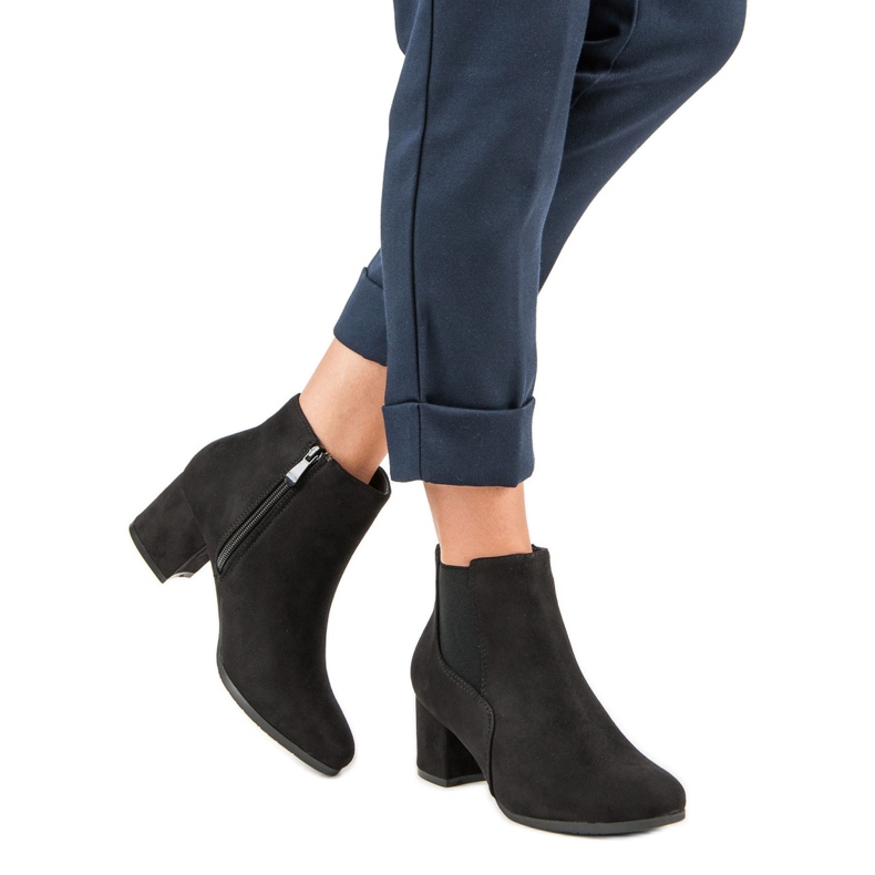 Nio Nio Mustat mokkanahkaiset Chelsea -saappaat 1