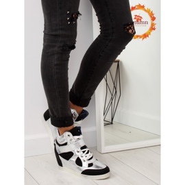 Mustat eristetyt lenkkarit 2355 MUSTA / VALKOINEN harmaa 1