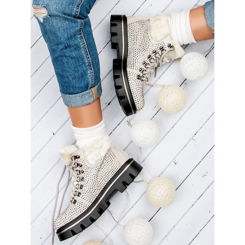 Kylie Tyylikkäät saappaat suojalla ruskea 1