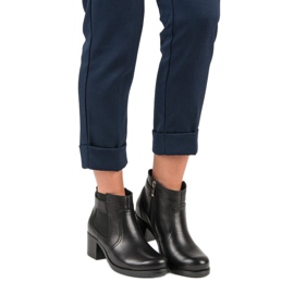 VINCEZA -nahkaiset Chelsea -saappaat musta 2