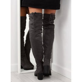 Polvisaappaat, leveät korot harmaa BH108-HB Harmaa 2