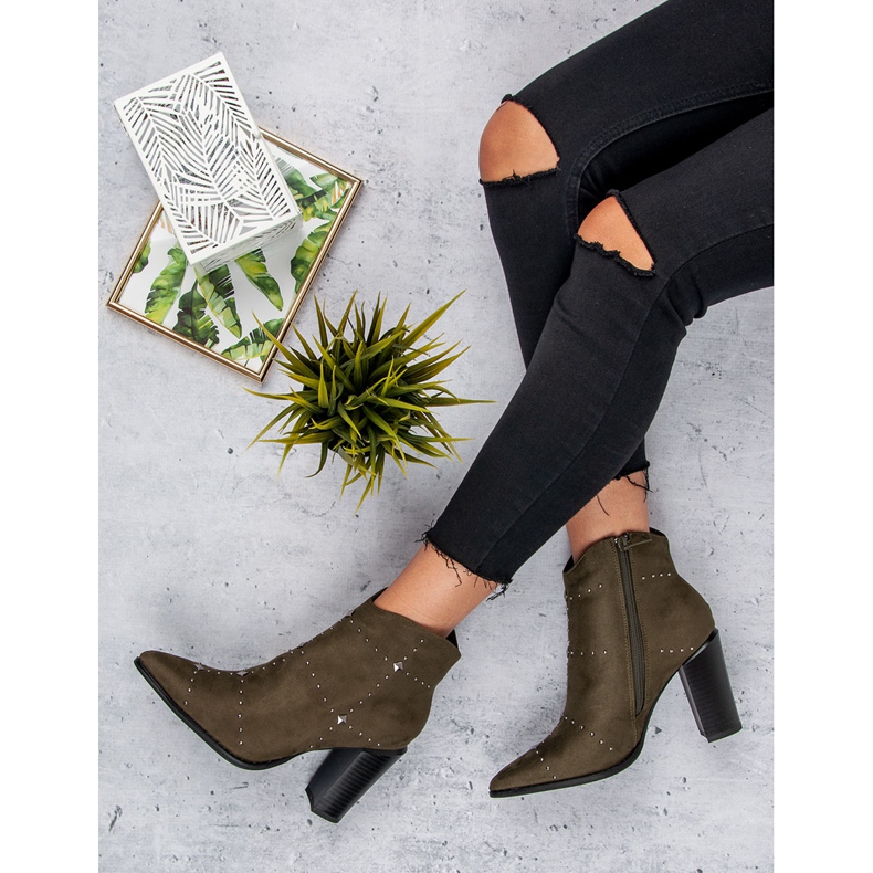 Kylie Khakin mokkanahkaiset saappaat monivärinen vihreä 1