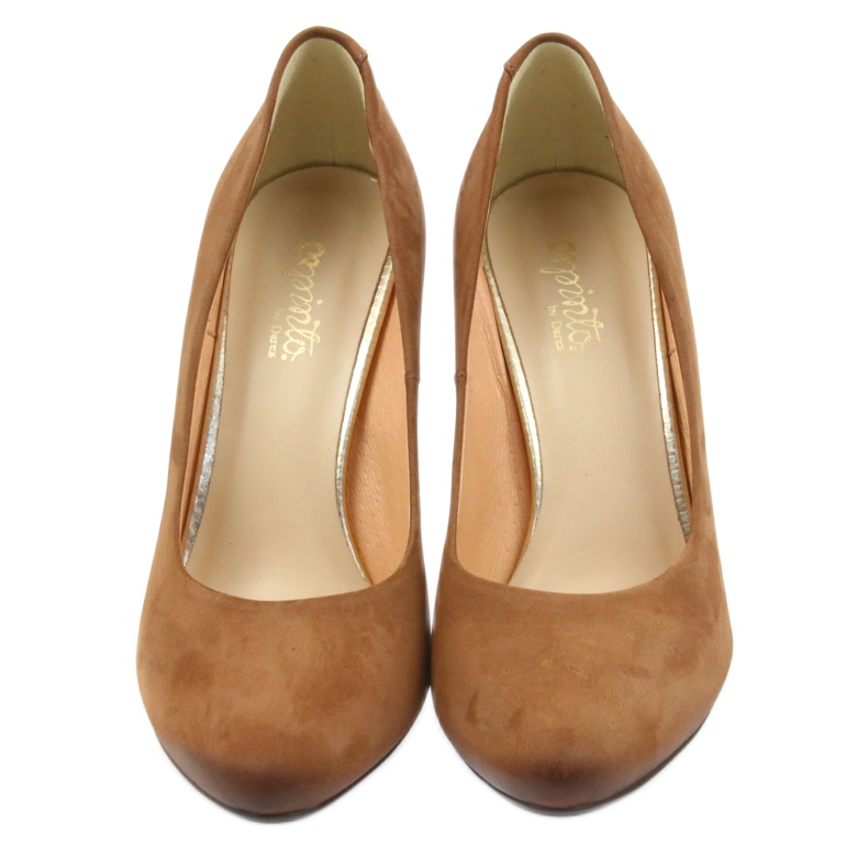 Espinto -muodolliset pumput punaiset pumput koristeellisessa pylväässä ruskea 3