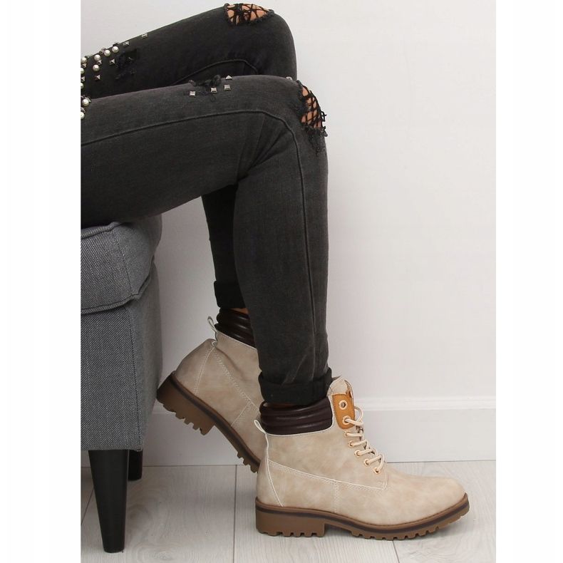 Puiset saappaat naisille beige GD-ZN27 Beige 1