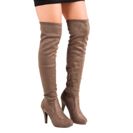 Super Me Mokkanahkakengät korkealla kantapäällä ruskea 2