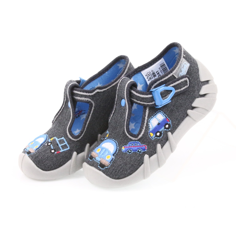 Befado 110P341 harmaat lasten tohvelit sininen 3