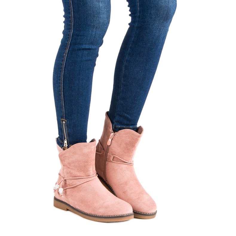 Mukavat syksyiset saappaat vaaleanpunainen 1